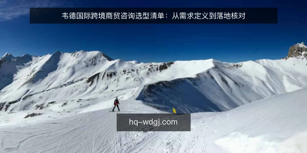 韦德国际跨境商贸咨询选型清单:从需求定义到落地核对 — 一、需求定义:先厘清你要解决什么问题 配图